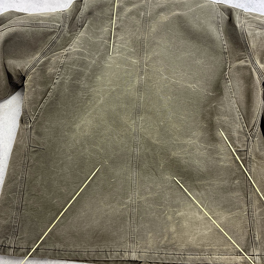 Carhartt Canvas Chore Coat Work Jacket Size Large Blanket Lined