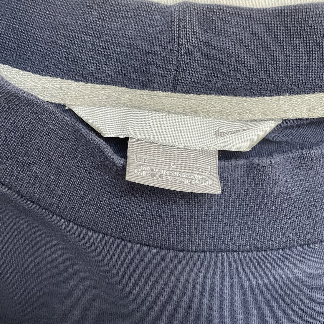 Vintage Nike Mock Neck Long Sleeve T-Shirt Size Large Blue