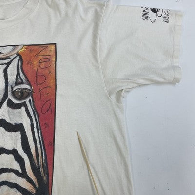 Vintage Zebra Endangered Species T-Shirt Size XL Nature Animals