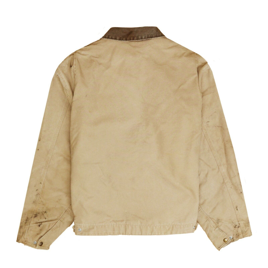 Vintage Carhartt Canvas Detroit Jacket Size XL Wool Blanket Lined J97 Beige