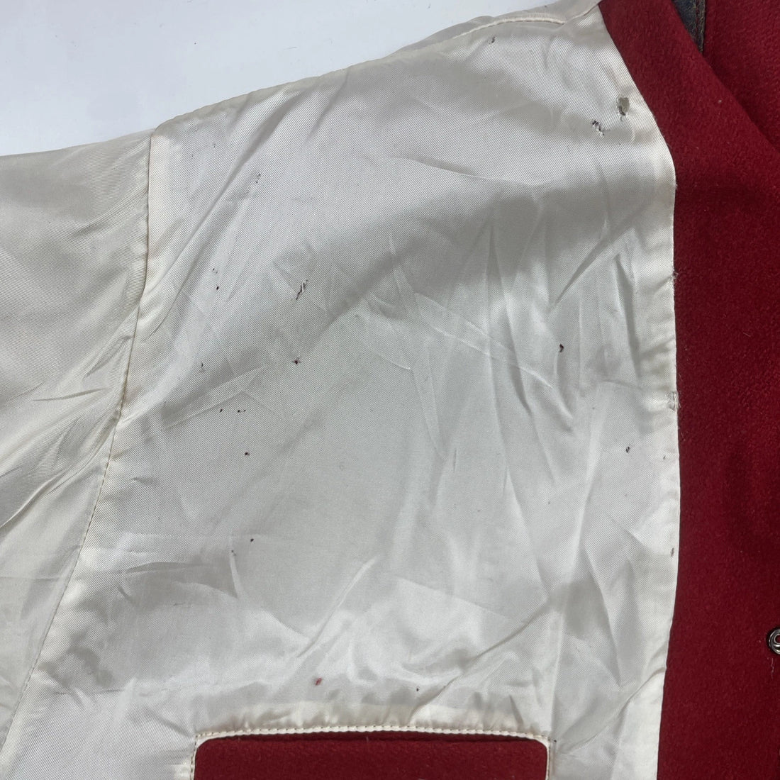 Vintage Louisville Slugger Baseball Leather Wool Varsity Jacket Size Large