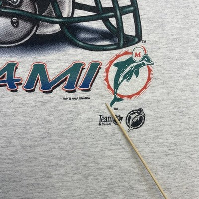 Vintage Miami Dolphins Bulletin T-Shirt Size XL 90s NFL