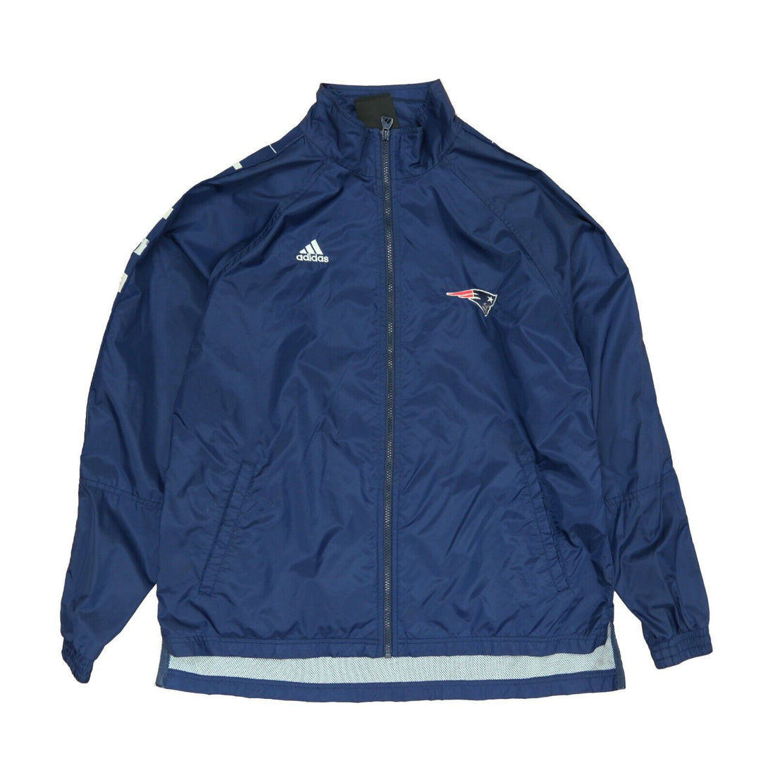 Vintage New England Patriots Adidas Windbreaker Light Jacket Size Medium NFL