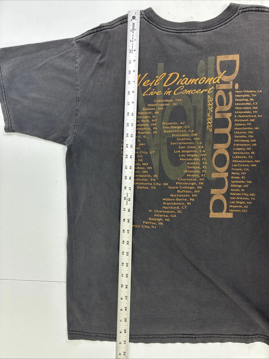 Vintage Neil Diamond On Tour 2002 T-Shirt Size XL