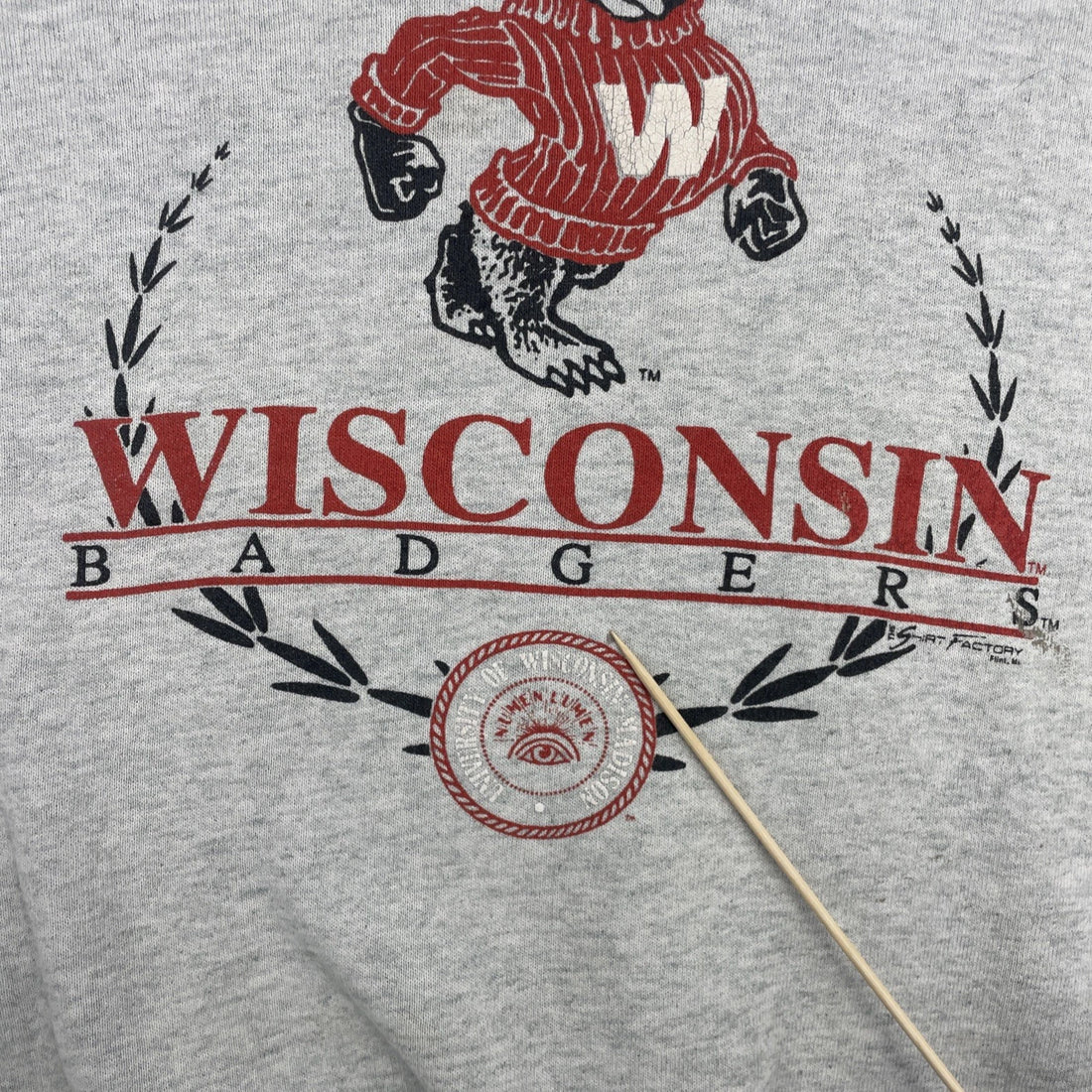 Vintage Wisconsin Badgers Crewneck Sweatshirt Size XL 90s NCAA