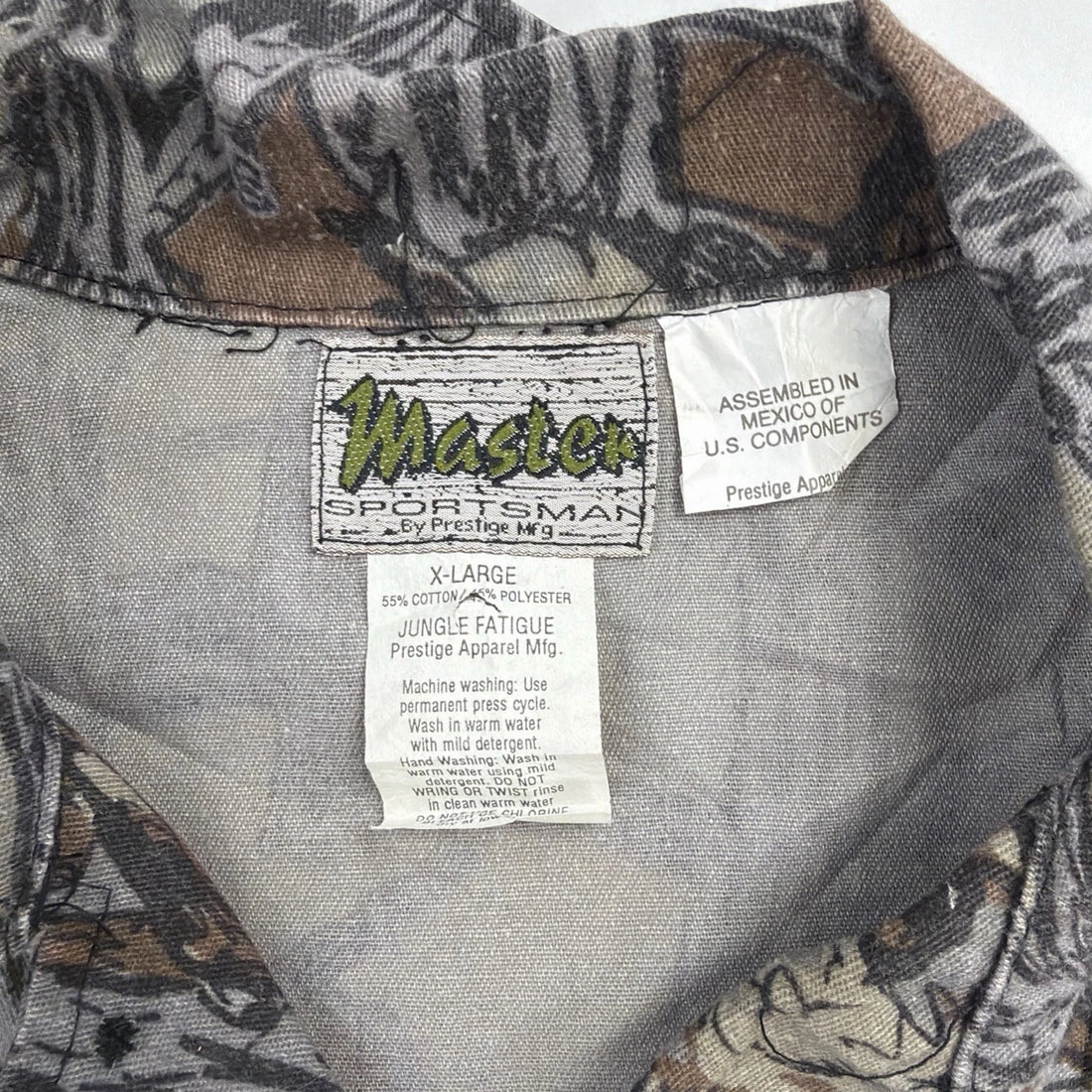 Master Tree Camo Shirt Chore Jacket Size XL