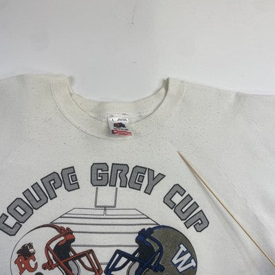 Vintage Lions Bombers Grey Cup Crewneck Sweatshirt Size Large 90s CFL