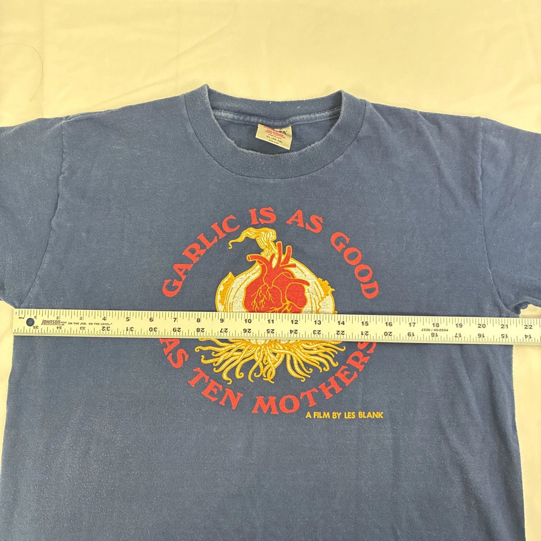 Vintage Garlic Is As Good As Ten Mothers Les Blank T-Shirt Size XL Movie Doc