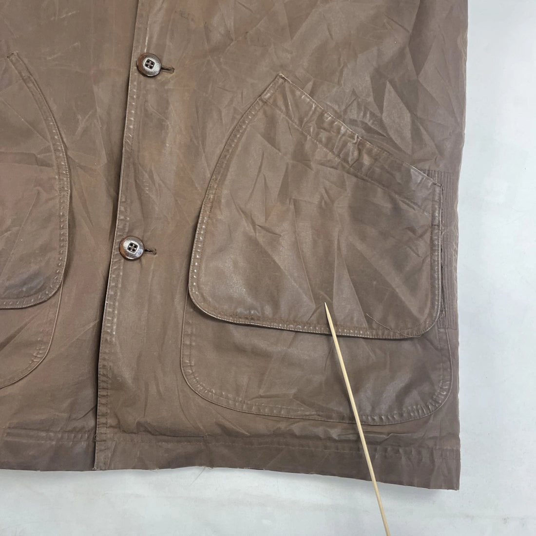 L.L. Bean Waxed Barn Chore Coat Work Jacket Size Large Brown