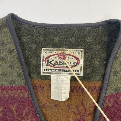 Vintage Kanata Wool Vest Jacket Size Small Fair Isle