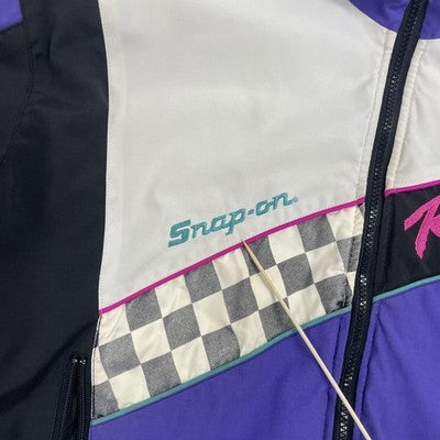 Vintage Snap-On Snowmobile Racing Puffer Jacket Size XL Insulated