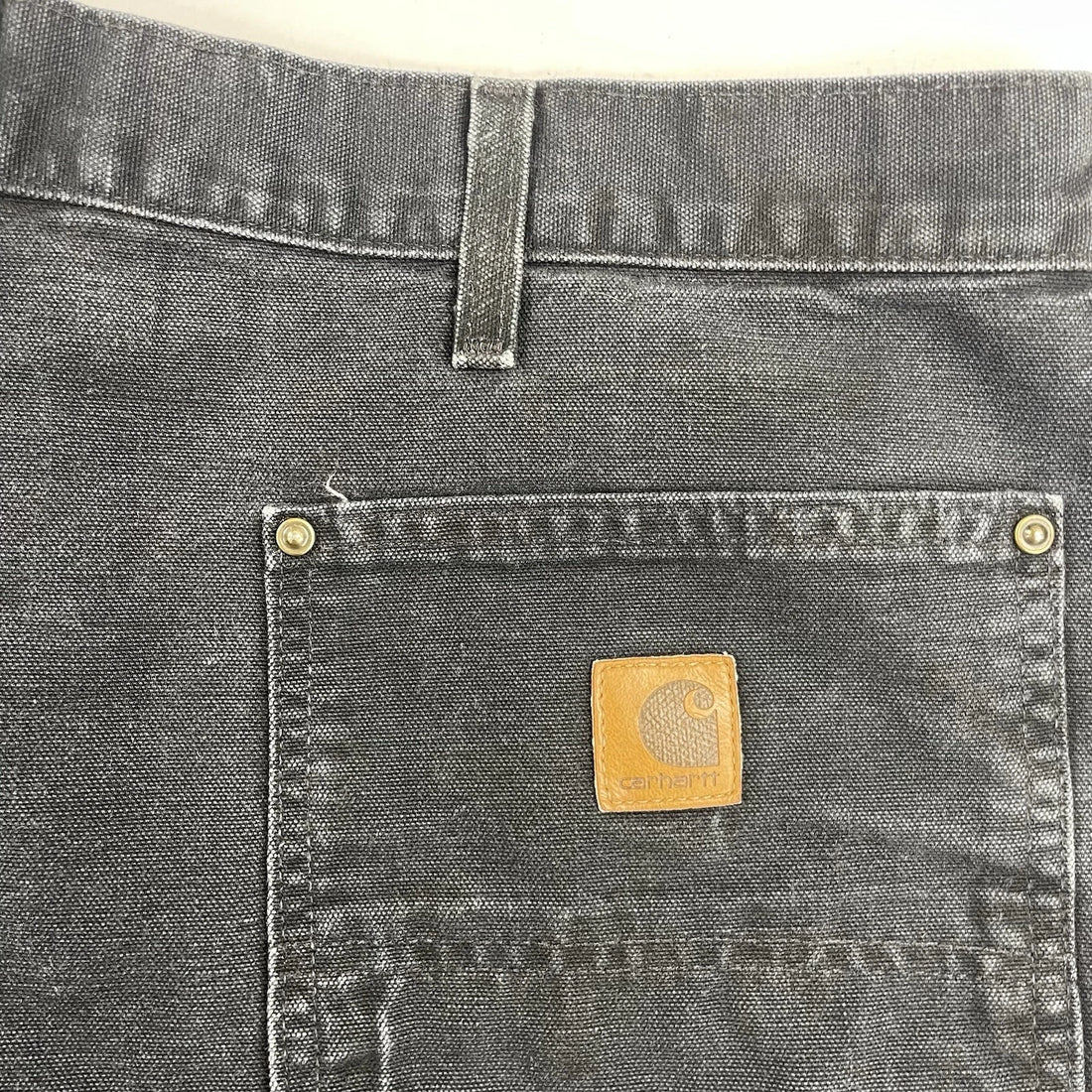 Carhartt Double Knee Canvas Carpenter Work Pants Size 38 X 30 Black