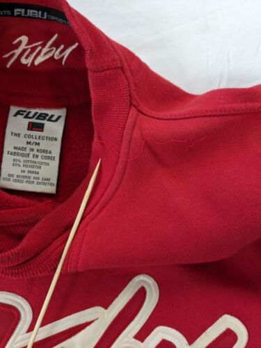 Vintage Fubu Sports Sweatshirt Crewneck Size Medium Red