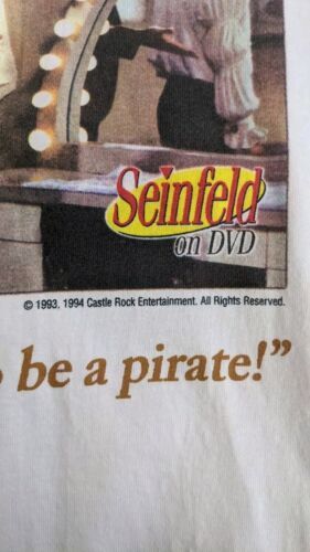 Vintage Seinfeld But I Don't Want To Be A Pirate T-Shirt Large TV Show Promo