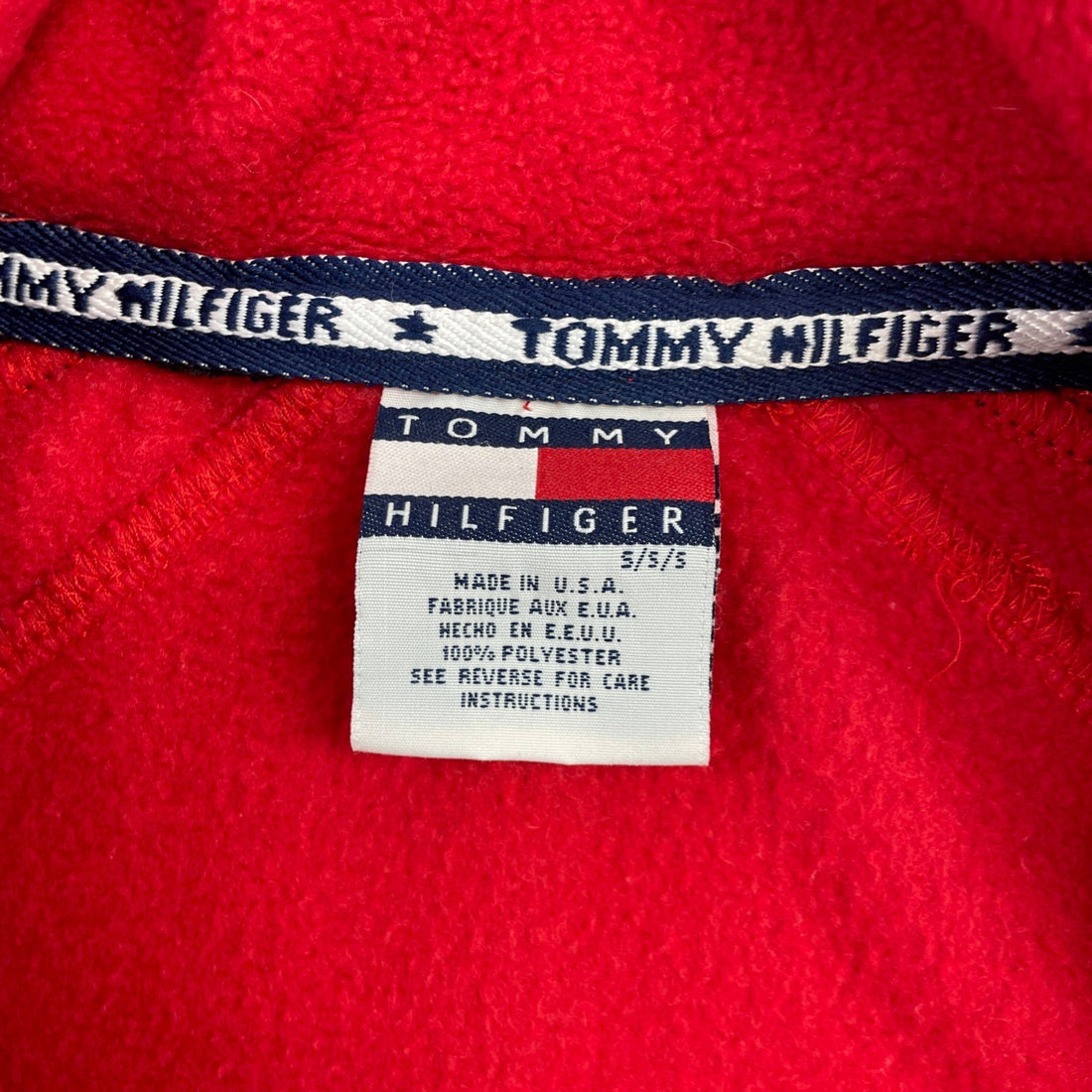 Tommy Hilfiger Fleece Jacket Size Small Red