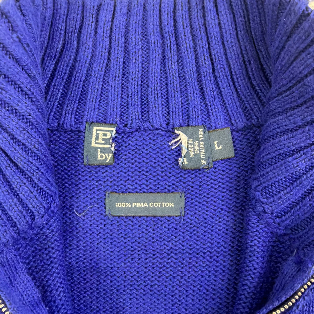 Vintage Polo Ralph Lauren 1/4 Zip Pullover Sweater Size Large Blue