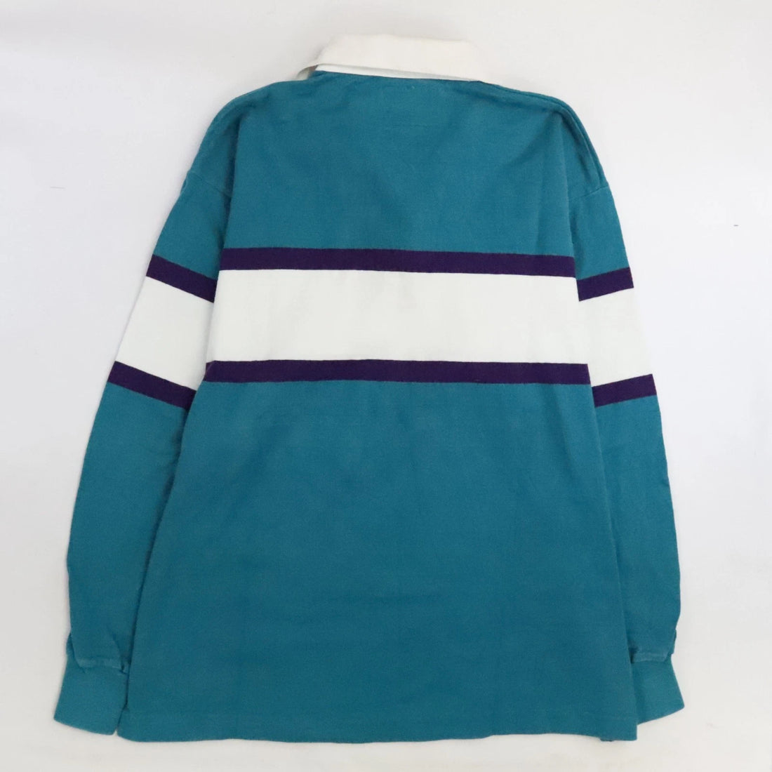 Vintage Lands End Rugby Shirt Size 2XL Striped Long Sleeve