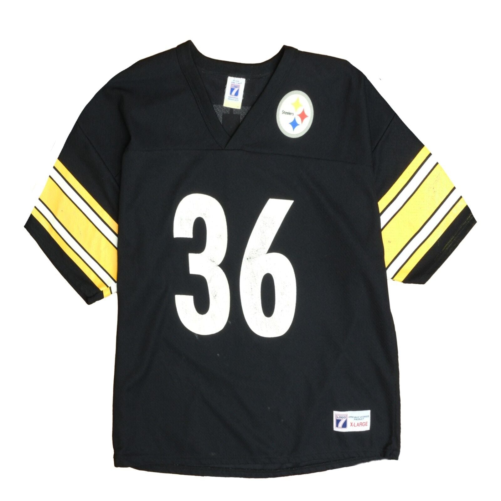 Vintage Pittsburgh Steelers Jerome Bettis Logo 7 Jersey Size XL NFL Throwback Vault