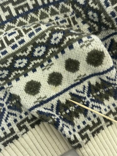 Vintage Tundra Wool Knit Crewneck Sweater Size Small Pullover Fair Isle