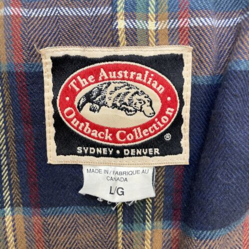 Vintage Australian Outback Wax Coat Jacket Size Large Brown