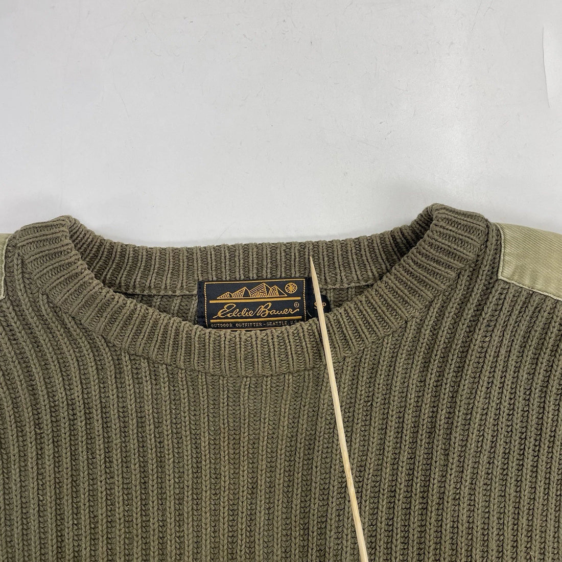 Vintage Eddie Bauer Military Jumper Sweater Size Small Green