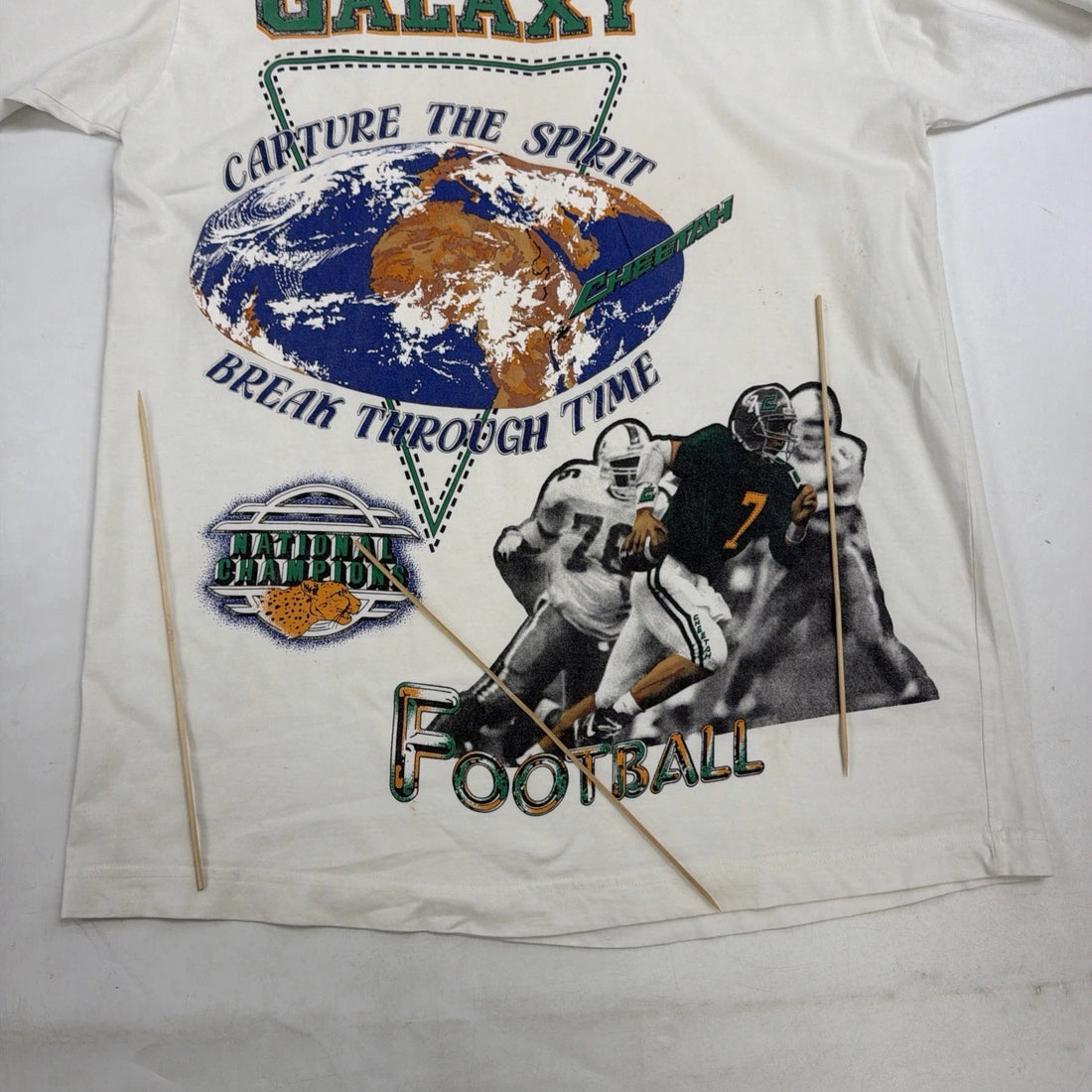 Vintage Frankfurt Galaxy National Champions Football T-Shirt Size XL