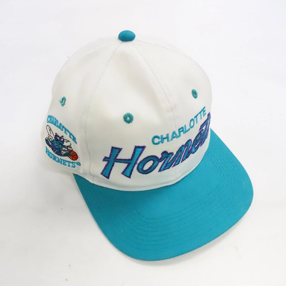 Vintage Charlotte Hornets Sports Specialties Twill Snapback Hat OSFA 90s NBA