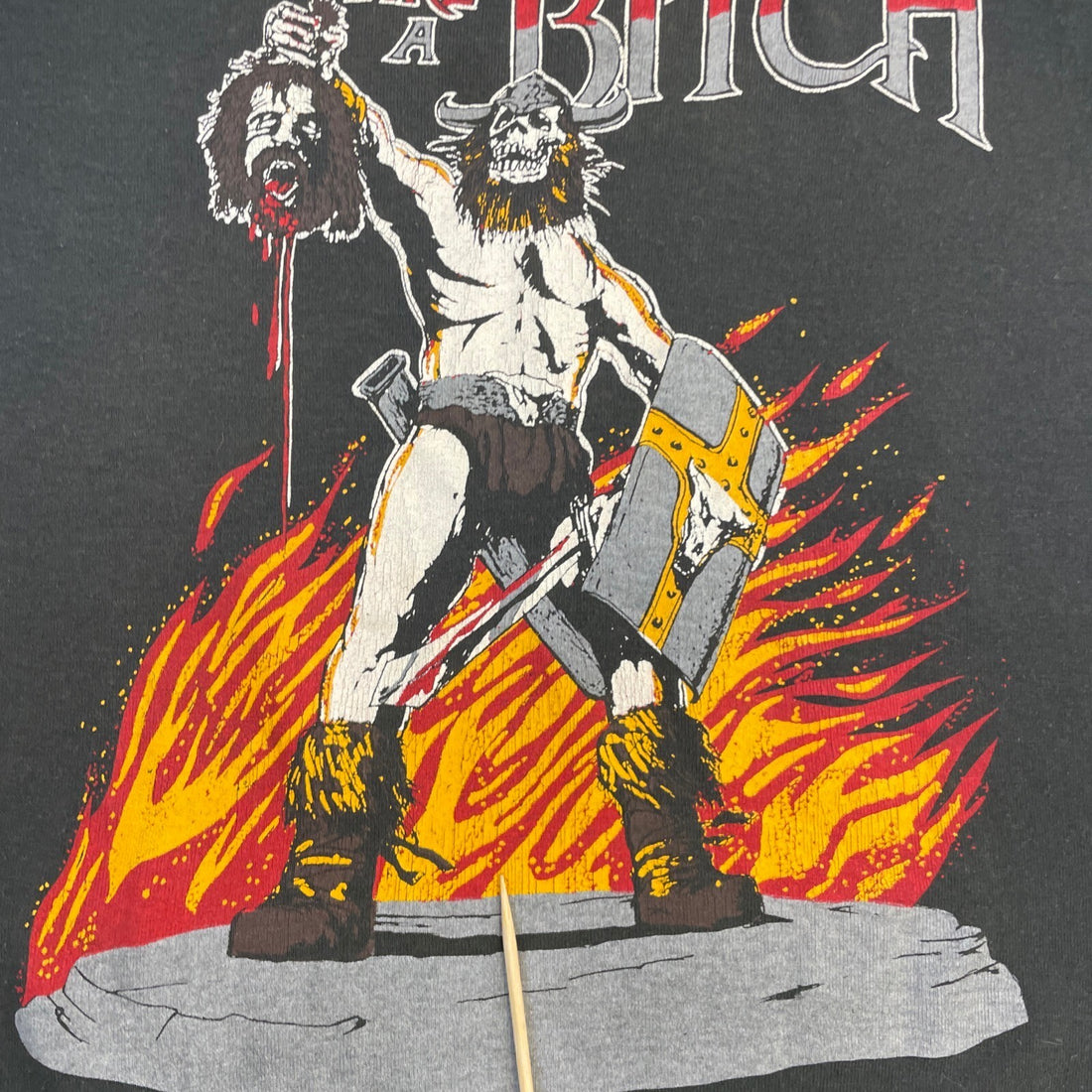 Vintage Paybacks Are A B*itch Skeleton T-Shirt Size Large 1986 80s