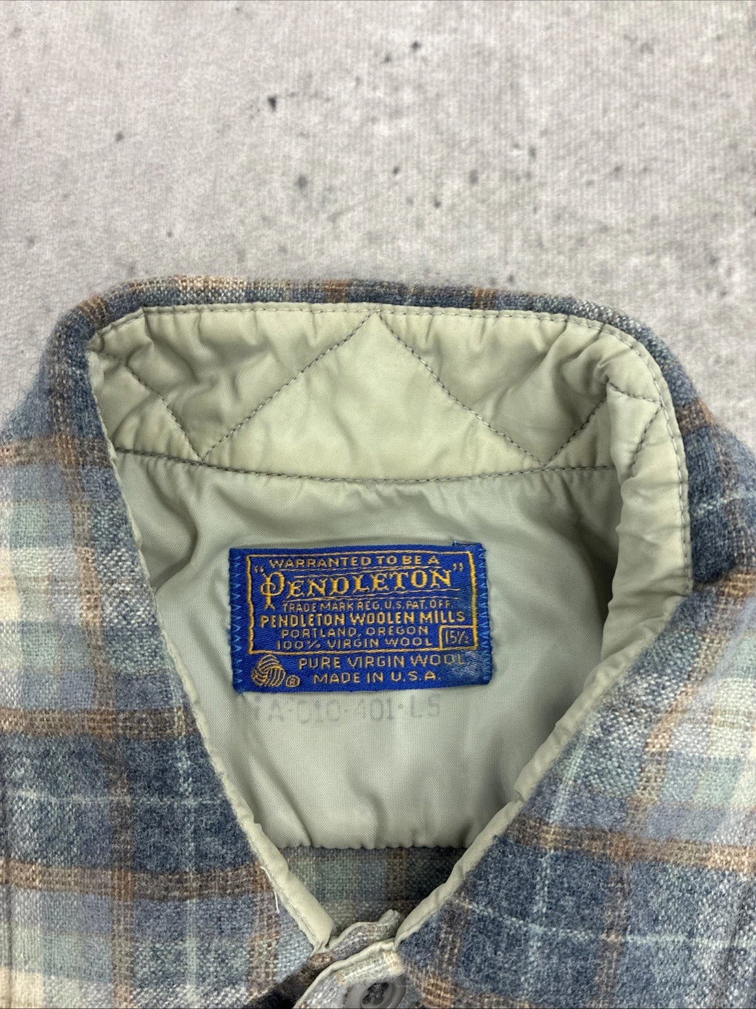 Vintage Pendleton Wool Field Button Up Shirt Size 15 1/2