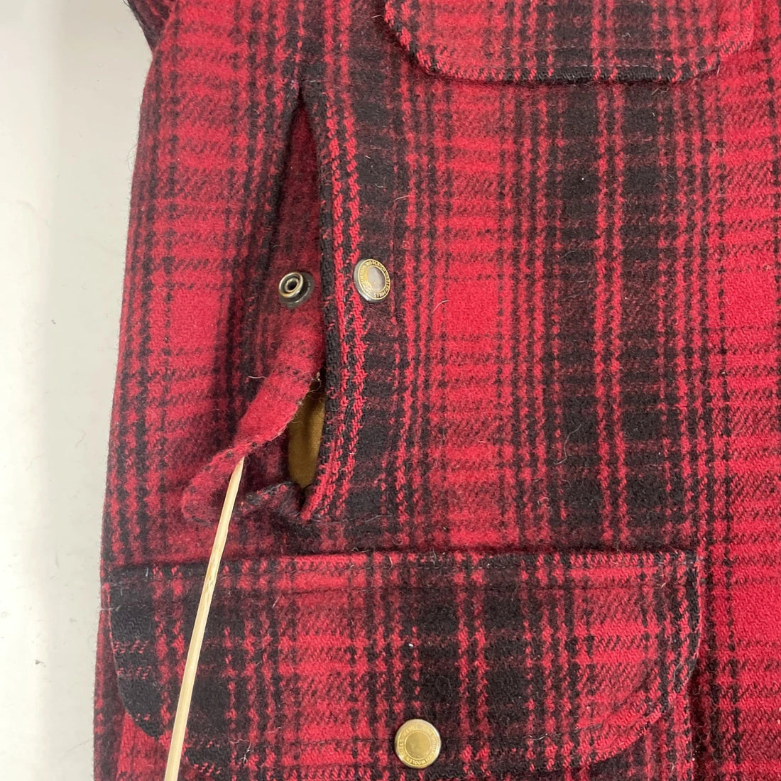 Vintage Woolrich Wool Mackinaw Hunting Coat Jacket Size 38 Plaid