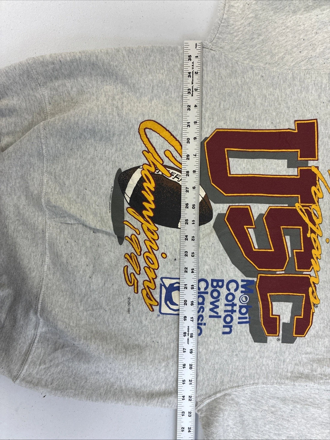 Vintage USC Trojans Football Champions Sweatshirt Size Large 90s NCAA