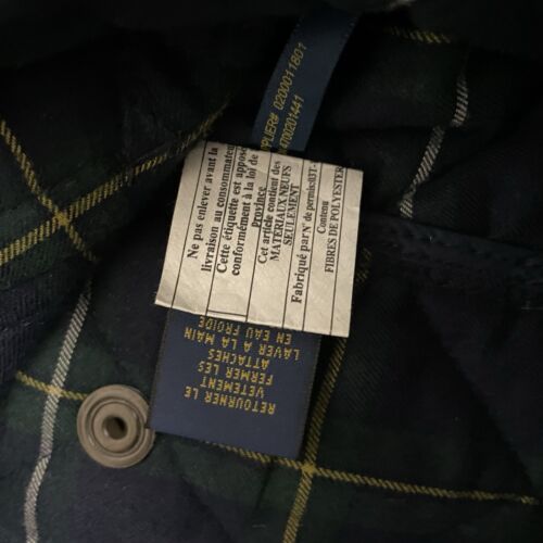 Polo Ralph Lauren Quilted Vest Jacket Size XL Plaid Lined Blue