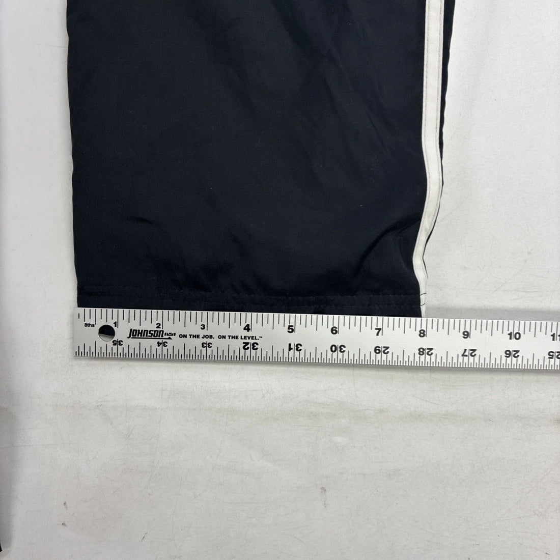 Adidas Nylon Track Pants Size Small Black Striped