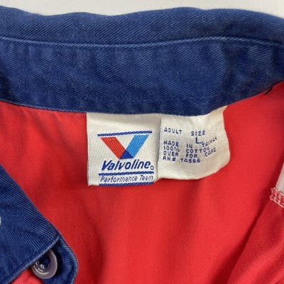Vintage Valvoline Racing Pit Crew Shirt Size Large
