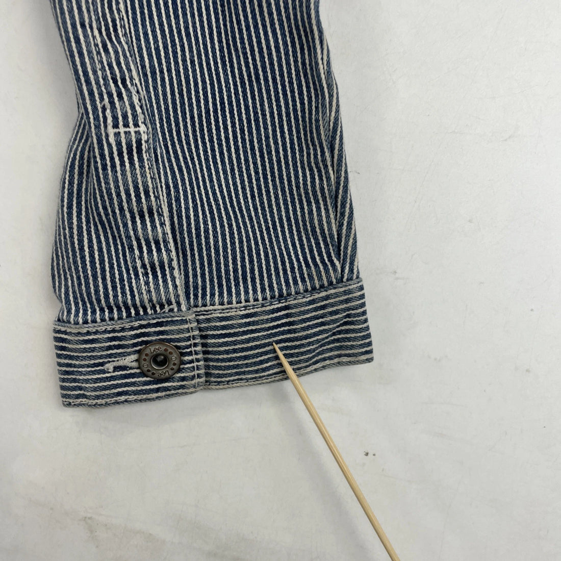 Lee Hickory Striped Trucker Jacket Womens Size XL