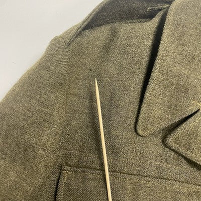 Vintage Military Army Wool Coat Jacket Size Medium Green
