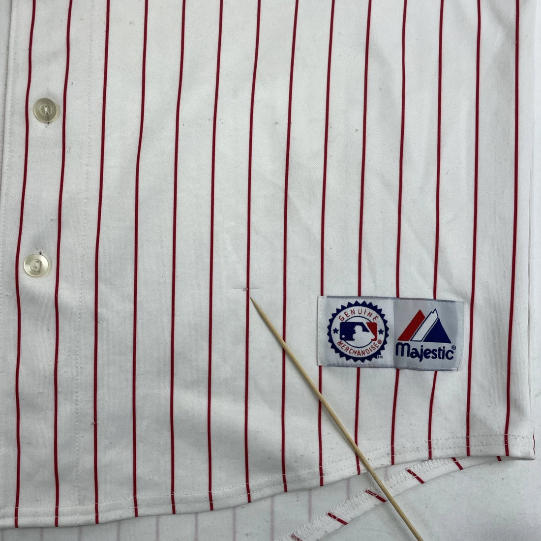 Vintage Philadelphia Phillies Jimmy Rollins Majestic Jersey XL Pinstripe MLB