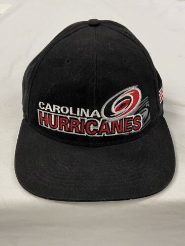 Vintage Carolina Hurricanes #1 Apparel Wool Snapback Hat OSFA Black NHL