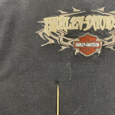 Harley Davidson Motorcycles Long Sleeve Shirt XL Contrast Stitch Embroidered