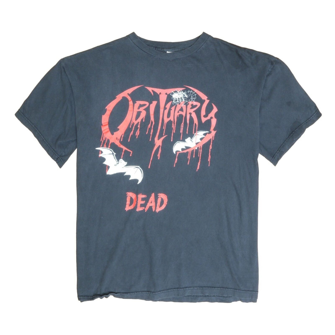 Vintage Obituary Dead Blue Grape T-Shirt Size XL Band Tee