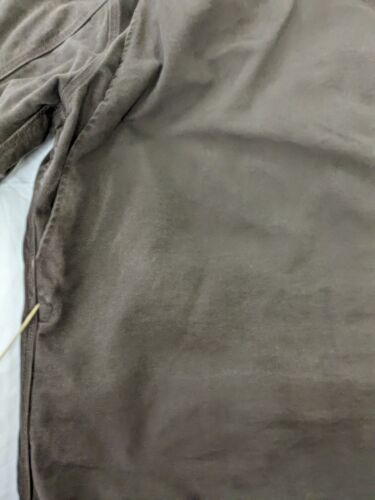 Vintage Carhartt Canvas Work Ridge Jacket Size XL Brown Sherpa Lined