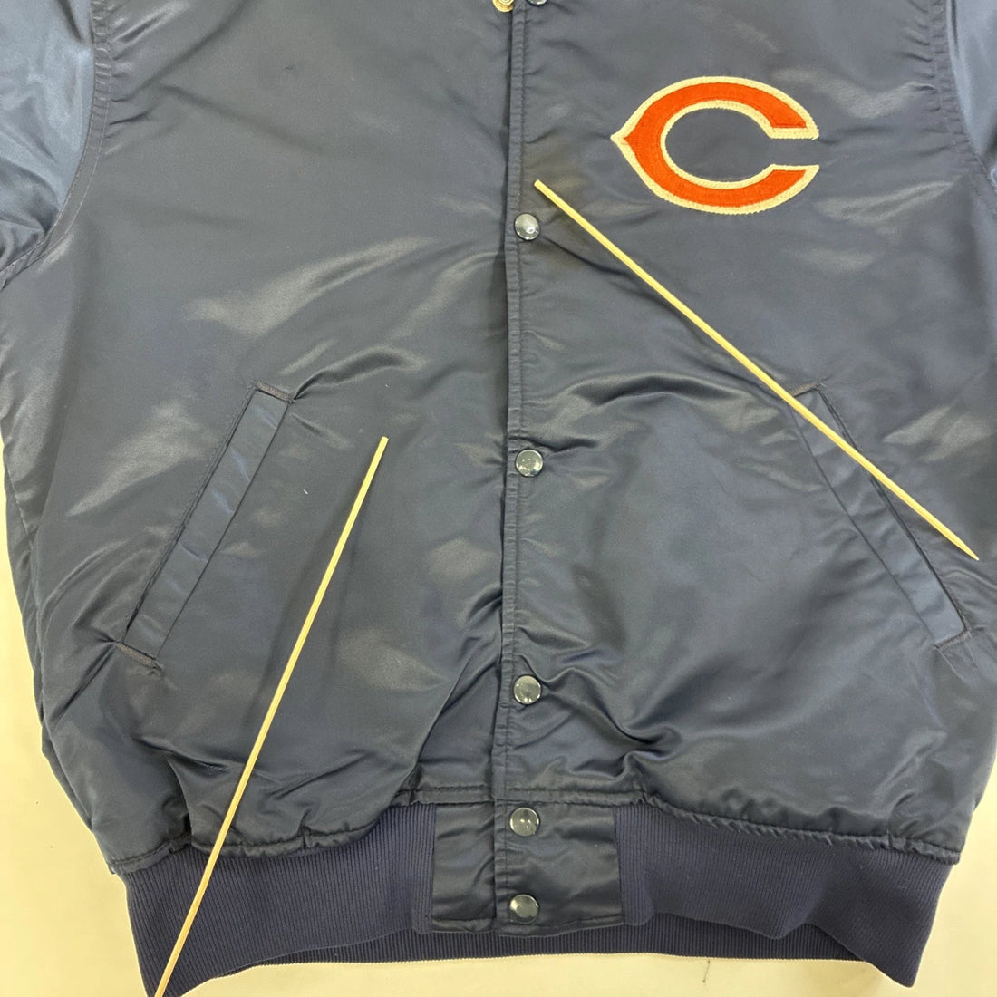 Vintage Chicago Bears Starter Satin Bomber Jacket Size Medium NFL