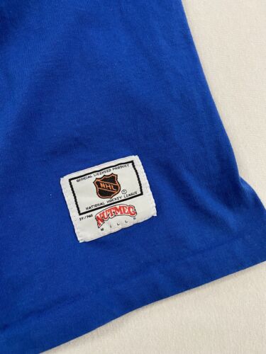 Vintage Toronto Maple Leafs Locker Room Nutmeg CCM T-Shirt XL Blue 1992 90s NHL