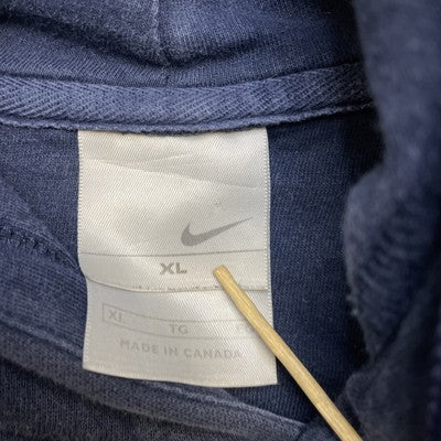 Vintage Nike Spell Out Swoosh Sweatshirt Hoodie Size XL Blue