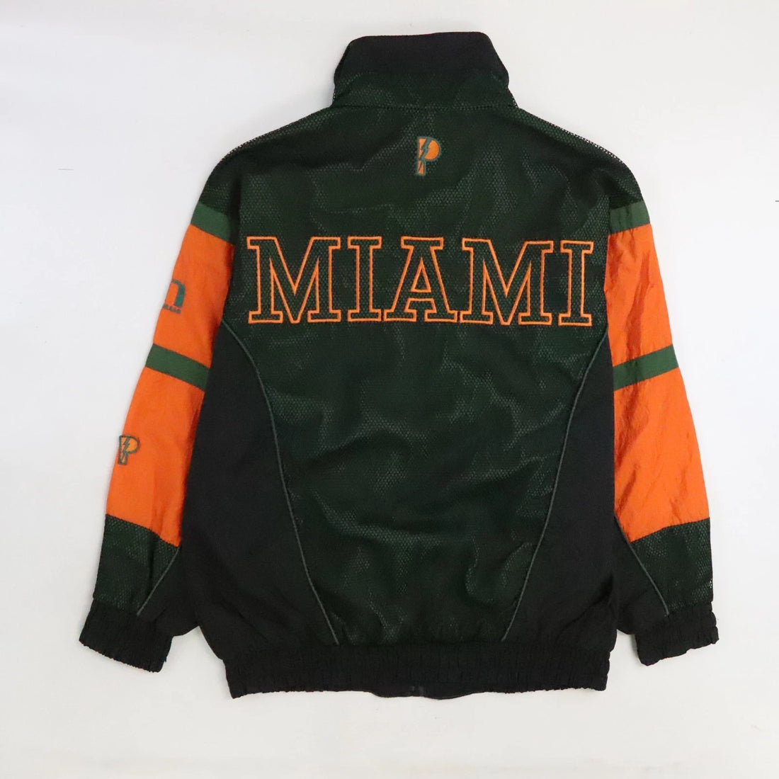 Vintage Miami Hurricanes Pro Player Windbreaker Light Jacket Size Small NCAA