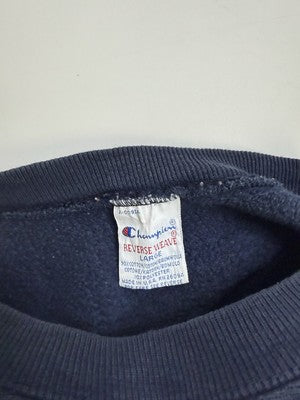 Vintage Champion Reverse Weave Crewneck Sweatshirt Size Large Blue 90s