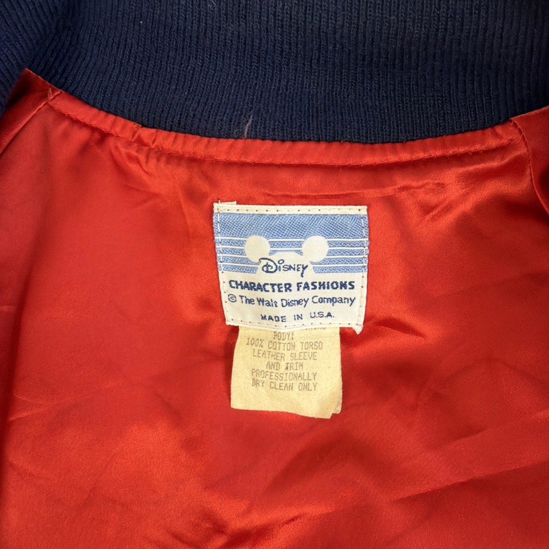 Vintage Mickey Mouse Fantasia Disney Satin Bomber Jacket Size Medium 80s