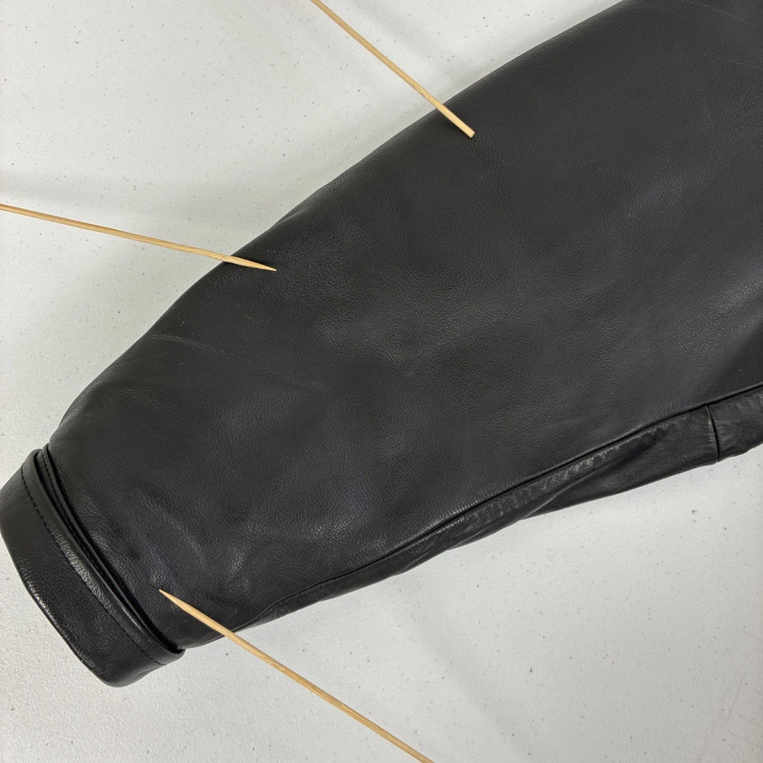 Vintage Gap Leather Coat Jacket Size Large Black