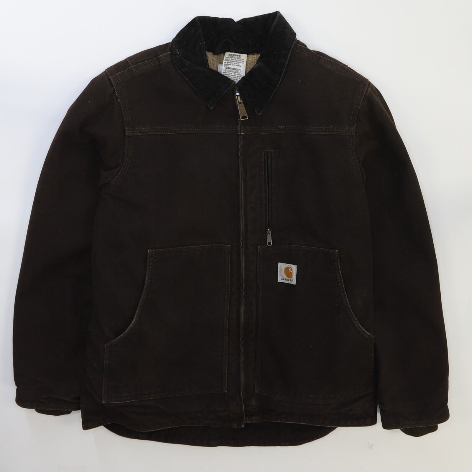 Carhartt Canvas Work Jacket Womens Size XS Brown Throwback Vault