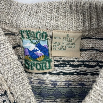 Vintage TT & CO Fair Isle Crewneck Sweater Size Small